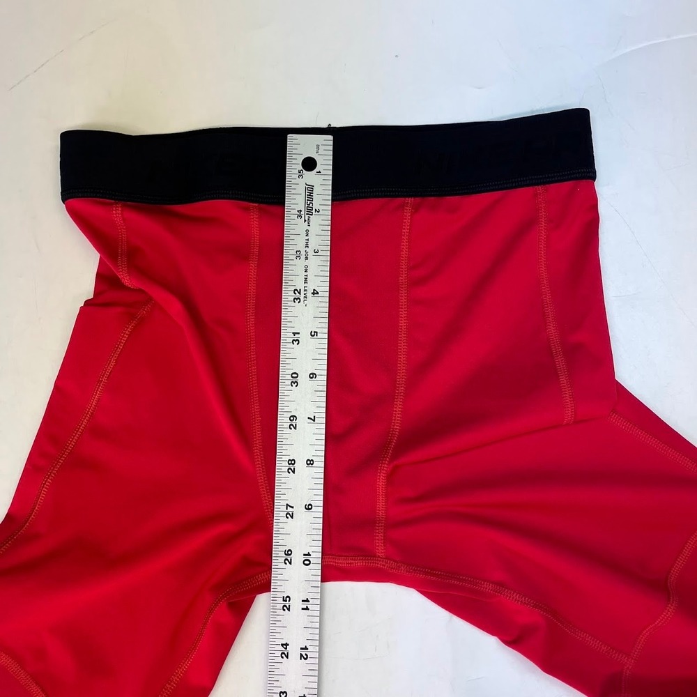 Nike Pro Dri-FIT Kids Red Compression Leggings Tight Fit Large Pockets 445591 - Picture 13 of 14